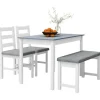 Rootz Living Matgrupper>Rootz 4-delat matbordsset - Matsalsmöbler - Platsbesparande matsalsset - Bekväma sittplatser - Enkelt underhåll - 108cm x 65cm x 75cm Bord - 92cm x 36 | Fyndiq