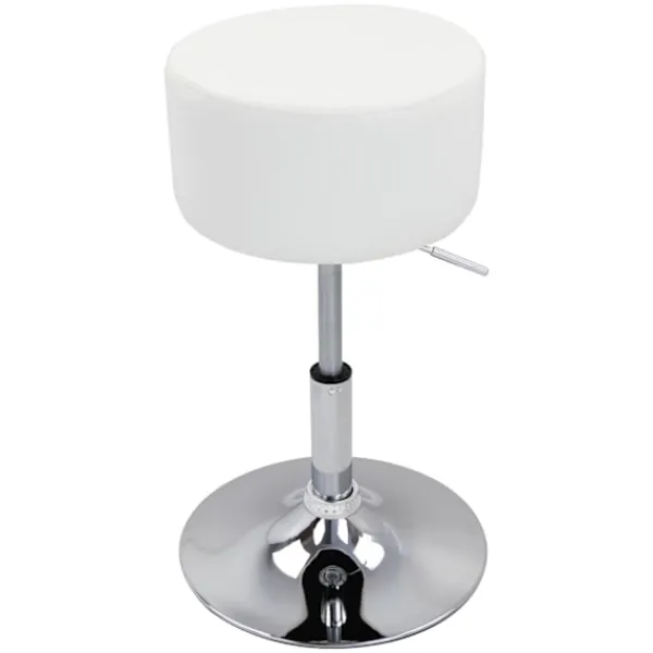 Rootz Living Pallar>Rootz Designer Hocker - Pall - Sittstol - Vridsits - Justerbar stol - Modern pall - Roterande sits - Vit - 15,7x15,7x10,2tum
