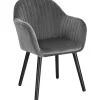 Rootz Living Fåtöljer>Rootz Ergonomic Matstol - Bekväma sittplatser - Snygga möbler - Sammetsklädd - Lätt att montera - Stöder upp till 120 kg - 81 cm x 40 cm x 42 cm