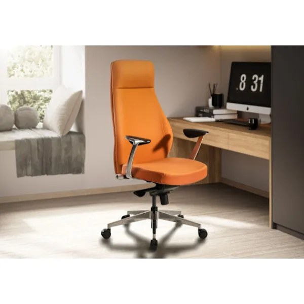 Rootz Living Kontorsmöbler>Rootz Executive Chair - Kontorsstol - Ergonomisk stol - Högkvalitativ klädsel - Armstöd i aluminium - Justerbar sitthöjd - 119cm x 74cm x 74cm