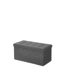 Rootz Living Sittpuffar>Rootz Foldbar Seat Chest - Storage Box - Seat With Storage - 80L Capacity - 76x38x38cm - Max 300 kg - Linde Liknande täckning - Perfekt för hemmabruk | Fyndiq
