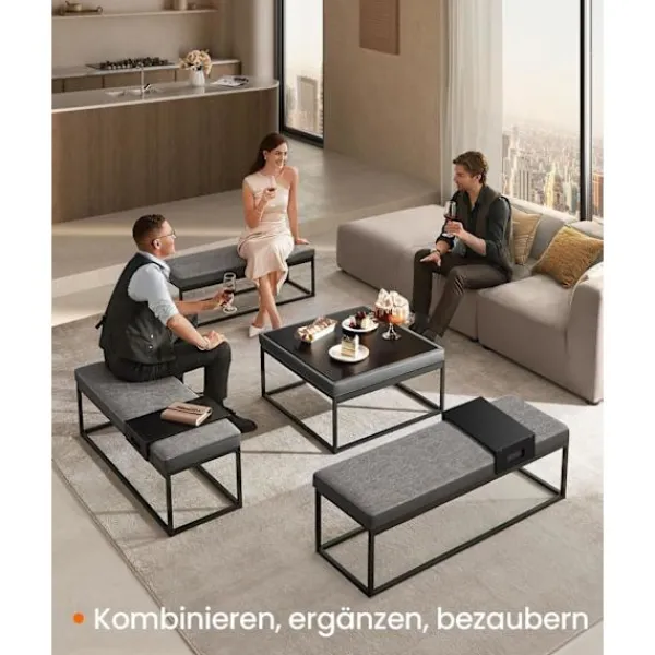 Rootz Living Kistor & Koffertar>Rootz förvaringsbänk i konstläder - ottomansk - Sittorganisatör - Vadderad kudde - 100 cm x 40 cm x 50 cm