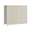 Rootz Living Byråer>Rootz Förvaringsskåp - Lådorganisatör - Spånskiva Ståltyg - Camel Yellow Creme White - 30cm x 80cm x 71cm - Lättvikt - Rymlig - Enkel montering