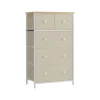 Rootz Living Byråer>Rootz Förvaringsskåp - Spånskiva Ståltyg Låda Front - Camel Yellow Cream White - Stor 30 x 56 x 93 cm - Lätt - Rymlig - Enkel montering