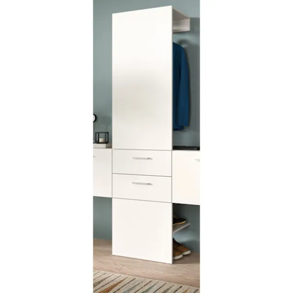 Rootz Living Byråer>Rootz garderobspanel - kappställ - halllagring - rymdbesparande design - 52x190x36 cm