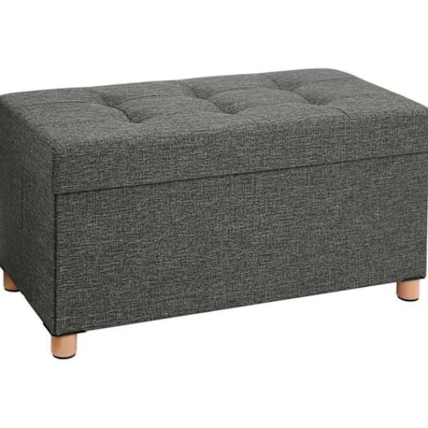 Rootz Living Sittpuffar>Rootz Hocker - Puff - Förvaringsutrymme - Mörkgrå - 76 x 38 x 40