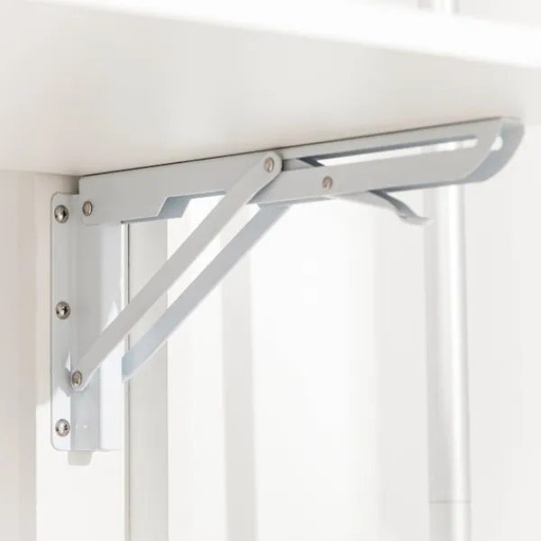 Rootz Living Kontorsmöbler>Rootz hopfällbart skrivbord - Datorbord - Arbetsbord - Multifunktionellt, utrymmesbesparande, säkert låsdesign - Vit - 64cm x 82cm x 58cm