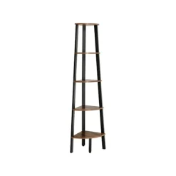 Rootz Living Hyllor>Rootz hörnhylla med 5 hyllor - Flytande hylla - Industriell design - Vägghylla - Trähylla - Industriell hylla - Förvaringshylla - Spånskiva - Vintage | Fyndiq