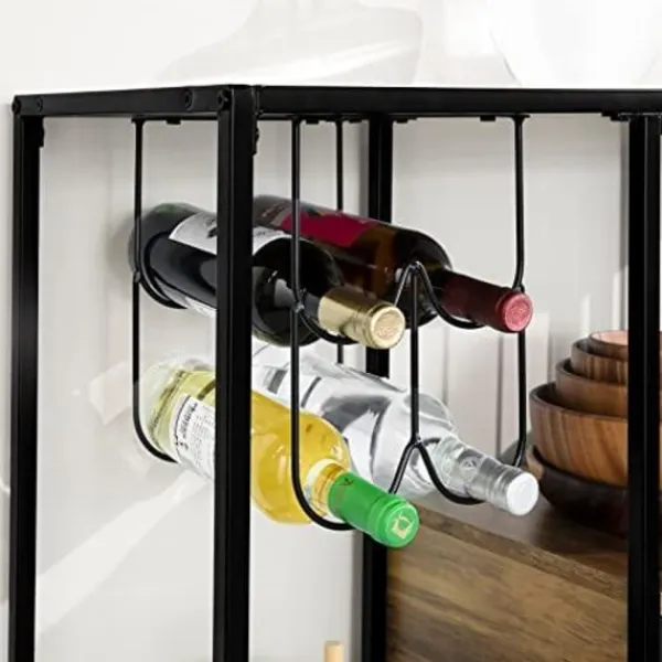 Rootz Living Sideboards>Rootz Industrial Style Kök Matsal Förvaring Hylla Sideboard Sidobord Avslut Bord Vinställ