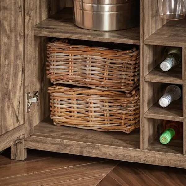 Rootz Living Köksö>Rootz Kitchen Island Skänk - Barbord - Bufféskåp - Vintage industriell design - MDF & PB Material - 110 cm x 95 cm x 55 cm - Förvarings- och vinställs | Fyndiq