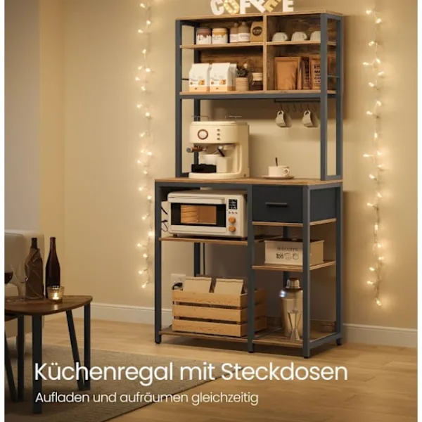Rootz Living Köksö>Rootz Kitchen Shelf - Storage Rack - Organizer - Vintage Design - 40cm x 80 cm x 180,4 cm