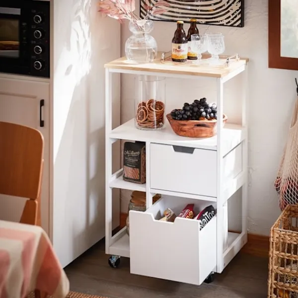 Rootz Living Köksö>Rootz Kitchen Utility Cart - Storage Trolley - Rolling Cart - Easy Mobility - 53x89x37cm