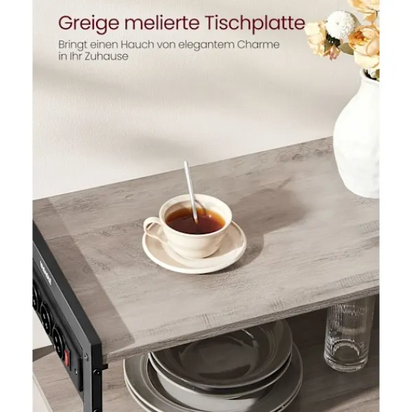 Rootz Living Köksö>Rootz kökshylla Greige fläckigt bläck Svart - Förvaringsställ - Spånskiva - Stål - Organisering - 35cm x 80cm x 93,5cm