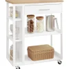 Rootz Living Köksö>Rootz Köksvagn - Rullvagn - Serveringsvagn - Robust MDF - 73cm x 88cm x 38cm