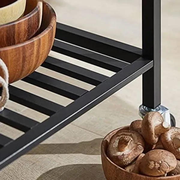 Rootz Living Sideboards>Rootz Köksvagn i industriell vintagestil Köksförvaringsvagn Serveringsvagn med 2 lådor 2 hyllor