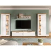 Rootz Living Tv-Bänkar>Room Set - 4 -delad möbler svit - Stylisk förvaring och display - 336x161x40 cm - vit och brun
