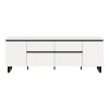 Rootz Living Sideboards>Rootz Lowboard - Media Cabinet - Lagringsenhet - gott om lagring - 188x65x36cm - vit - svart kontrast