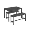 Rootz Living Matgrupper>Rootz Matbordsset - Spånbord - Stålbänk - Modernt - 70cm x 110cm x 75cm