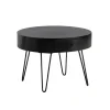 Rootz Living Soffbord>Rootz Modern soffbord - Strikande soffbord - Rund förvaringsbord - Unik design - 60 cm x 60 cm x 43 cm