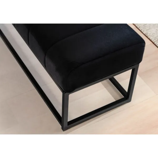 Rootz Living Balkongmöbler>Rootz Modern stoppad bänk - Bekväma sittplatser - Snygg öppen ram - Sammetskudde - Kompakt design - 108cm x 40cm x 40cm