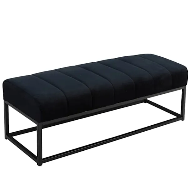 Rootz Living Balkongmöbler>Rootz Modern stoppad bänk - Bekväma sittplatser - Snygg öppen ram - Sammetskudde - Kompakt design - 108cm x 40cm x 40cm