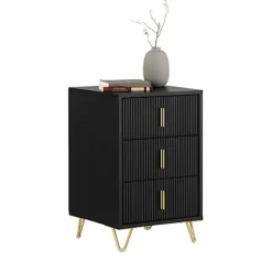 Rootz Living Sängar>Rootz Nattduksbord - Sängbord - Sidobord - Organisera saker - 40cm x 63cm x 40cm, PB(E1), MDF(E1), metall - Elegant modern design