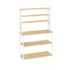 Rootz Living Köksö>Rootz Oak White Cake Rack - Köksarrangör - Förvaringshylla - Spånskiva och stål - 40cm x 100cm x 167cm - Heavy Duty - Enkel montering - Anti-tipfunkti | Fyndiq