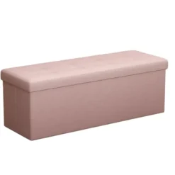 Rootz Living Kistor & Koffertar>Rootz Seat Chest With Storage - Seat With Storage - Seat Organizer - Mycket elastiskt skum - 38 cm x 110 cm x 38 cm - rosa
