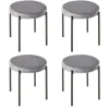 Rootz Living Pallar>Rootz Set Of 4 Matsal - Grå - Polyester, Stål - 16,33 cm x 16,33 cm x 18,11 cm