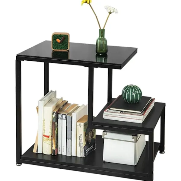 Rootz Living Soffbord>Rootz sidobord - Soffbord - Vardagsrumsbord med förvaringshylla - B65 x D35 x H55cm