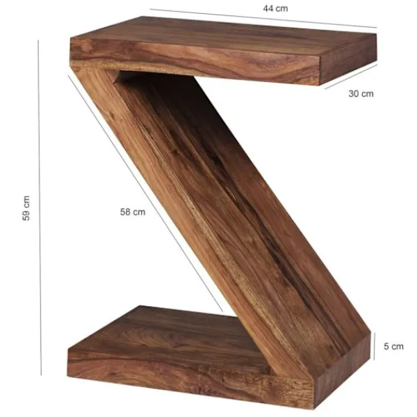 Rootz Living Småbord>Rootz Sidobord - Z-Shape Sidobord - Sidobord - Trä - Brun