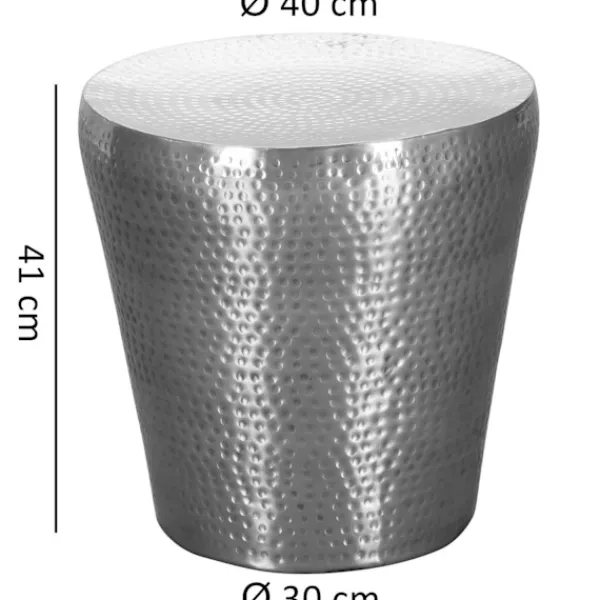 Rootz Living Småbord>Rootz sidobord 41x41x41cm aluminium silver bord orientaliskt run
