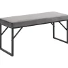 Rootz Living Balkongmöbler>Rootz Sittbänk - Stoppad kudde - Skobänk- Hallsbänk- Inklusive klädsel - Sammetspolyester - Mörkgrå + Svart - 100L x 35W x 47H cm