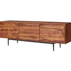 Rootz Living Tv-Bänkar>Rootz Skänk - Skänkskåp - Lågt TV-skåp - Brun - 147 x 38 x 50 cm