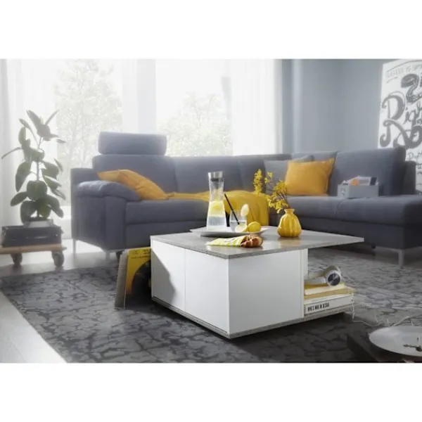 Rootz Living Soffbord>Rootz Soffbord - Soffbord - Fyrkantigt - 2 lådor - Förvaringsfac
