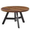 Rootz Living Soffbord>Rootz soffbord 60x60x35 cm massivt sheeshamträ - metall soffbord