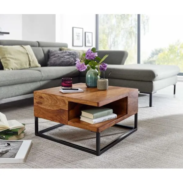 Rootz Living Soffbord>Rootz soffbord 60x60x34,5 cm Sheesham massivt trä - hörnsoffbord