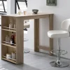 Rootz Living Matbord>Rootz Sonoma 120 x 107,5 x 60 cm Barbord Köksbord i trä - Bardisk med integrerad hylla - Bar Bistro Bord Kök Rektangulärt - Festbänk träbord - Vägghän | Fyndiq