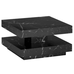 Rootz Living Soffbord>Rootz Square soffbord - Modernt soffbord - Styliskt accentbord - marmorutseende - 60 cm x 60 cm x 34 cm