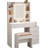 Rootz Living Sminkbord>Rootz toalettbord - Vanity Table - Makeuptabell - LED -belysning - Justerbara färger och ljusstyrka - 40 cm x 97,5 cm x 145 cm