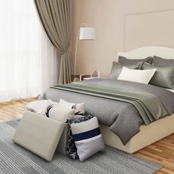 Rootz Living Kistor & Koffertar>Rootz Velvet Storage Pall - Vikbar ottoman - Stor kapacitet - Stabil ram - 76cm x 38cm x 37,5cm