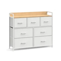 Rootz Living Byråer>Rootz White Oak byrå - Sovrumsorganisator - Förvaringslådor - Spånskiva - 28,5cm x 98cm x 85cm