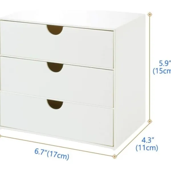 Kontorsmöbler>RUIYI 3-lådig organizer, kompakt set för kosmetika, hygienartiklar, badrum, sovsal, skrivbord
