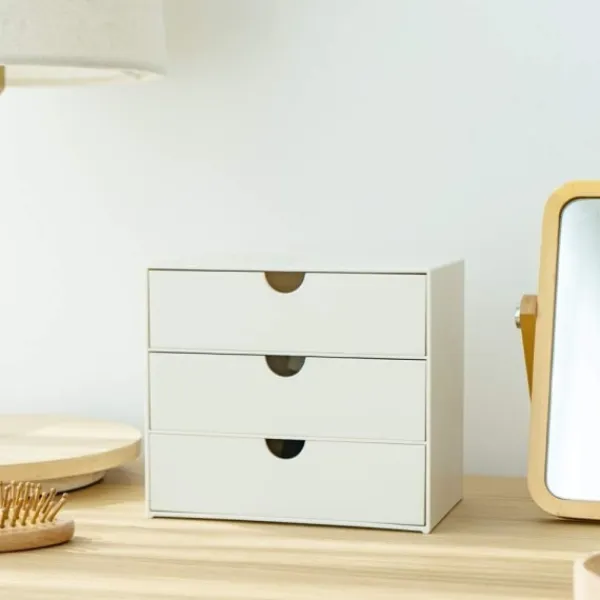 Kontorsmöbler>RUIYI 3-lådig organizer, kompakt set för kosmetika, hygienartiklar, badrum, sovsal, skrivbord