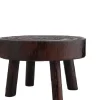 Pallar>RU-Mini Naturträ Rund Pall, Blomkrukshållare, Trädgårdspall - 3,5 " Lång Brun