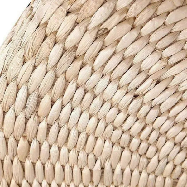 Sittpuffar>Rund Halm Stolsmatta Gräskudde Beige Handgjord Vävd Golvkudde Yogamatta Tatami Dekor 40x