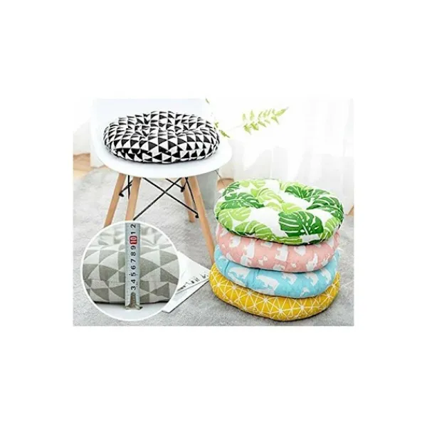 Sittsäckar>Rund kudde stol kudde sits Tatami restaurang soffa ryggstöd pall förtjockad golvkudde bomull linne 50X50cm
