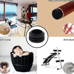 Stolar>Rund Plastplugg, 20 st Svarta Rörändpluggar Stolglidare Runda Ändpluggar Möbel Stol/ben Rörskydd Insats (25mm)