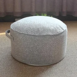 Sittpuffar>Rund Puff Fotpall Bekväm Ottoman Golvsittkudde Flyttbar Fotstöd Tvättbart Överdrag för-Perfet