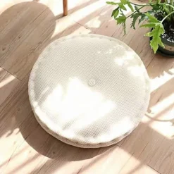 Sittpuffar>Rund Sittdyna för Stol Hängande Tvättbar Mjuk Mesh Sittdyna Stolsdynor för Inomhus Utomhus Golv, Stol, Soffa, Öppen Spis, Säng, Kontor 40cm (Off-white) | Fyndiq